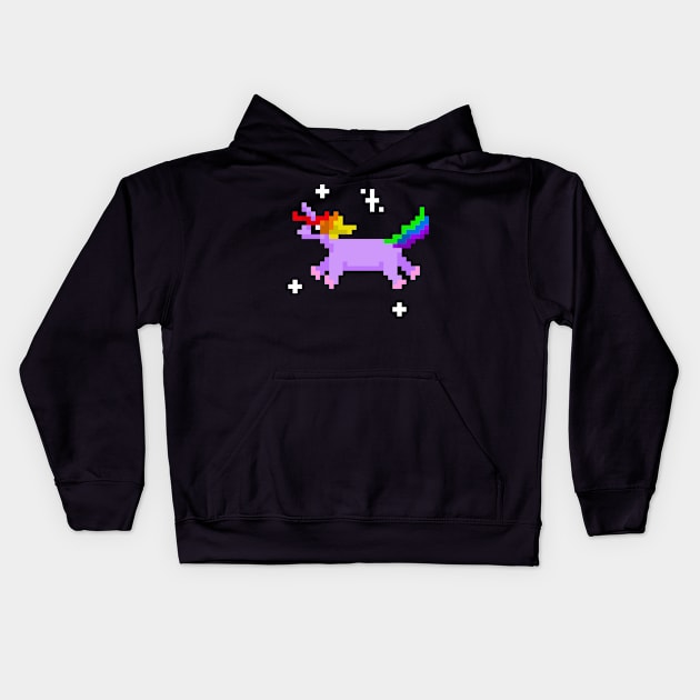 Purple Rainbow Unicorn Kids Hoodie by ManicWax